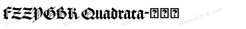 FZZYGBK Quadrata字体转换